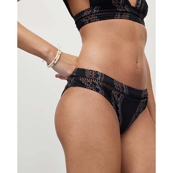 Allsaints Australia Womens Gorah Leticia Bikini Bottoms Black/Multi AU21-530